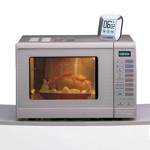 Magnetischer Küchentimer, GEEKHOM Digitaler Touchscreen-Timer mit Alarm, Countdown & Hochzähler, großer LCD Bildschirmtimer für die Küche und zum Kochen - 6