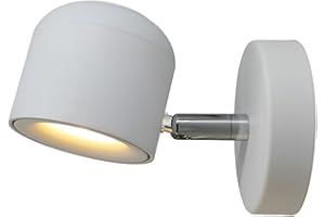 A AISILAN Aisilan Single Wall Spotlight Dimmable LED White Wall Light 7W 3000K Warm White Adjustable Wall Sconce for Bedroom, Living Room