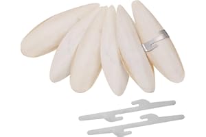 tao pipe 6 Piezas Juguetes pájaros Juguetes para Masticar Loros, Hueso de Sepia con 3 Piezas Soporte de Metal para Reptiles, Tortugas, Caracoles, 10-12 cm