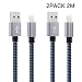 Produktbild Ongoteck Lightning Ladekabel 2Pack 2M iPhone Ladekabel / iPhone Kabel / Apple Datenkabel für iPhone 5/SE/5C/5S/6/6S/7(Plus), iPad Pro/Air Air 2/mini 2/3 (Blau)