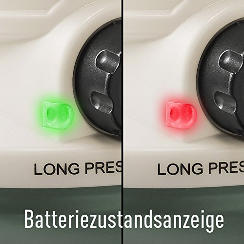 LiteXpress CAMP 71 Retro Camping Laterne, 24 Hochleistungs-LEDs, 3 Farbtemperaturen, bis zu 1000 Lumen ANSI FL1, Kunststoffgehäuse, grün /creme LXL907078B - 6