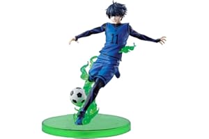 Xinnice Statua di anime Blue Lock, 14 cm, Isagi Yoichi, action figure modello, in PVC, da collezione, decorazione per desktop, regalo per fan degli anime
