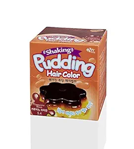 eZn Pudding Taeyeon Hair Dye Ammonia Free Semi-Permanent Self Hair Dye DIY Kit included contain Keratin Made in Korea Beauty (Cappuccino Brown)