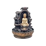Art Deco Home - Zimmerbrunnen BUDDHA, Kunstharz, 30 cm - 10907SG
