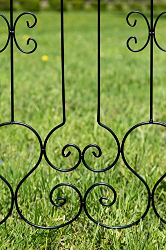 Steckzaun Höhe: 195cm Schwarz B: 80cm Rankhilfe Rankgerüst Rankgitter Metall - 9