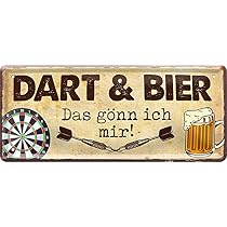 Targa In Metallo Divertente Per Freccette – 20x30 Cm – 'Reich Mir Meine Darts, Du Narr' – Decorazione Umoristica Per Sala Giochi E Pub