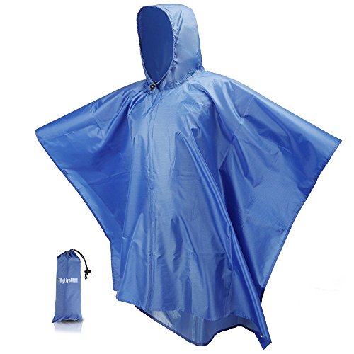 MyLifeUNIT 3 en 1 imperméable Manteau de pluie, Ripstop Cape de pluie avec capots, extérieur Rainswear pour homme et femme