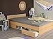 Produktbild Jugendbett, Bett 140x200 cm Buche + Lattenrost + Matratze + Bettkasten Singlebett Kinderbett Leader 4.1
