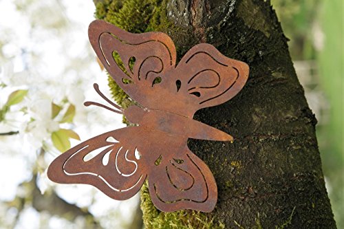 Gartendeko Haus Laterne Gartenlicht zum Stellen Metall Rost Deko - 3