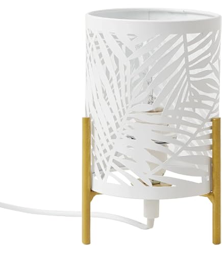 Lampe De Table Industrielle AIRTWESD - Abat-jour Cage Métal, Culot E27, Interrupteur (sans Ampoule)