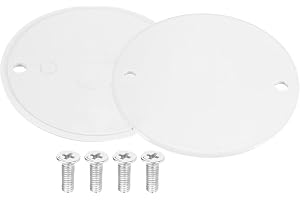 QUARKZMAN 5 stycken PVC-rörlock rund kopplingsdosa lock med skruvar 65 mm ytterdiameter för rörledningsdosa