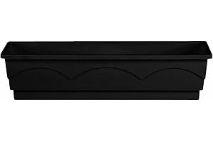POETIC JARDIN Emsa Lago 505102 Flower Box for Balcony, Self-Watering System, Length 75 cm, Anthracite