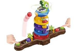 WRQIOO Ball Popper Toy, Ball Drop Toy, 2 Players Dinosaur Ba-ll Popper Game, B-all Drop Game for Toddlers Boys Girls, Montessori T-oy for Children Room, School, Play Room