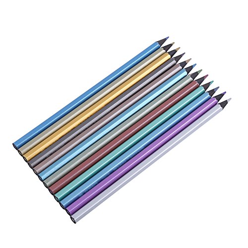 Yosoo ungiftig Buntstifte 12-Farben Colour Pencils Farbstifte Professionelle Zeichnung Bleistifte für Kinder Malerei - 7