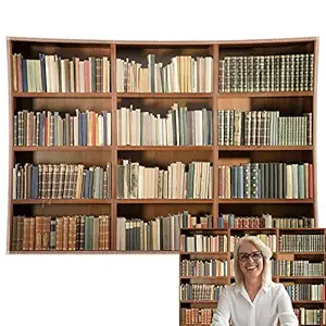 Allenjoy 7x5ft Durable/Soft Fabric Bookshelf Backdrop Library Bookcase Picture Photography Background School Video Recording Office Conference Webcam Decoration Photo Studio Props