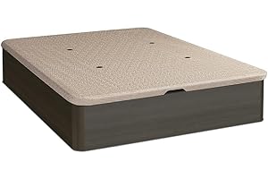 Shiito | Canapé Omaha con Amplio Espacio de almacenaje | Tapa Transpirable 3D y ventilación Mejorada con 4 válvulas | Calma y Confort garantizados | Acabado Wengué - 135x190 cm