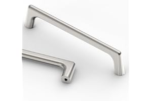 9BUILD 10 Pack 128mm Brushed Satin Nickel Cabinet Pulls Kitchen Cupboard Handles Drawer Zinc Alloy Wardrobe Door Handles