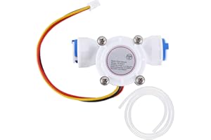 Youmile G3/8" Quick Connect Hall-Effekt-Sensor Wasserdurchflusssensor YF-S301 0,3-10 l/min Wasser-Hall-Effekt-Durchflusssensor mit Silikonschlauch 10 mm ID