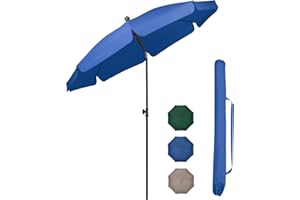 Sekey 2m Garden Parasol with Umbrella Cover - Adjustable and Portable Patio Umbrella for Beach, Garden, Pool, and Patio - UPF 50+ Sun Protection