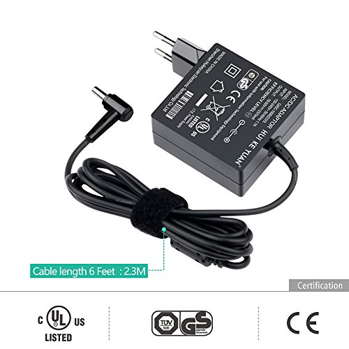 [TUV GS LISTED] HUIKEYUAN 19V 45W 33W Netzteil Notebook-Ladegerät für Asus Zenbook UX303UA UX303UB UX305CA UX305FA UX305LA UX305UA UX360CA Flip; Zenbook Prime UX301 UX302 UX303LA UX303LN UX21A UX31A UX32 UX42 UX52 U38 R540L, Stecker 4,0*1,35mm - 2