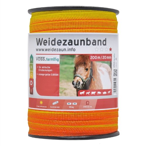 Standard Weidezaunband für einfache Einzäunungen.