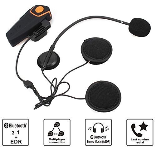 Gegensprechanlage von Veetop, Bluetooth Freisprechanlage, Intercom mit 1000m Reichweite, Verbindung mit Handy, Navi ideal für Motorrad, Motorschlitten, Ski- und Radfahren (2er Set/EU-Ladegerät) reviews Gegensprechanlage von Veetop, Bluetooth Freisprechanlage, Intercom mit 1000m Reichweite, Verbindung mit Handy, Navi ideal für Motorrad, Motorschlitten, Ski- und Radfahren (2er Set/EU-Ladegerät)