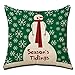 Produktbild AMUSTER Merry Christmas Weihnachten Sofa Bett Home Decor Kissen Fall Kissenhülle Bettwäsche Square werfen Flachs Fall dekorative Kissen (E6)