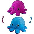 Beera Reversible Plushie Cute Octopus Double Sided Flip Reversed Stuffed Animal Toy Kid Figure Fidget Stuffed Animals That Show Your Mood Teddy Bear Kids Gifts Toys (12Cm, Purple-Blue)
