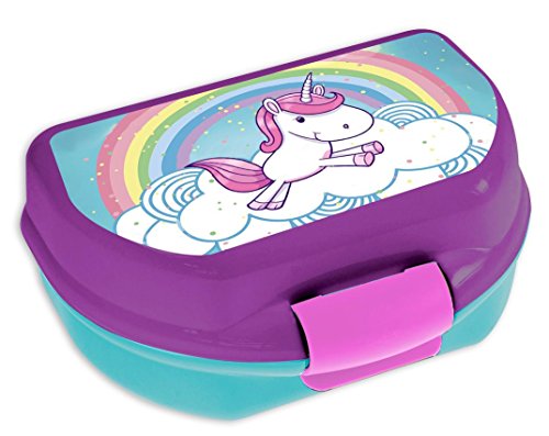 Einhorn Pausen-Set 2-teilig Brotdose und Trinkflasche - 2