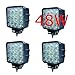 Produktbild Miracle 4 x 48W LED Offroad Flutlicht Reflektor Scheinwerfer Arbeitslicht SUV, UTV, ATV 12V-24V Arbeitsscheinwerfer Arbeitsleuchte Rückfahrscheinwerfer