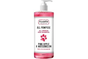 Poochiful All Pawpose Dog Shampoo Sensitive Skin 500ml. Dog & Puppy Shampoo and Conditioner From 8 Weeks. Pro Grooming Products for Dogs, Effective Cleaner, Easy Rinse for Sensitive Itchy & Dry Skin.