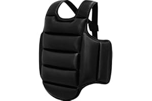 LUXYLEI Boxing Chest Guard Kickboxing Mma Muay Thai Body Protector Adjustable Strike Shield Martial Arts Upper Belly Ribs Protection Pad