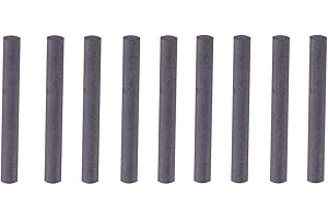 UKCOCO - Barra cilindrica in grafite, 10 pezzi, diametro 8 mm, colore nero