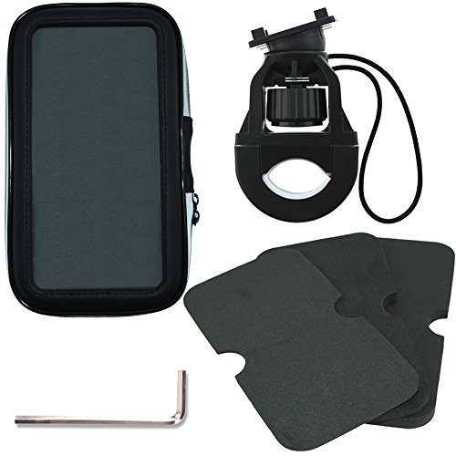 Bike Mount Holder -[Upgraded Version] SIOTI Universal Smartphone Bicycle Bike Waterproof Pouch Holster Case for iPhone 7 ,6s , 6, 5, 5s etc up to 5.2 Inches Devices