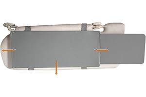 Car Visor Sunshade, WANPOOL Car Visor Anti-glare Sunshade Extender for Front Seat Driver or Passenger - grey - 1 Piece