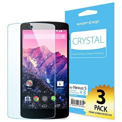 SPIGEN Google Nexus Screen Protector Clear [Crystal] [3-PACK] **Base PET  Film made in Japan** Premium Front Screen Protector for Nexus