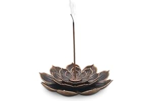 DISDAIN Incense Lotus Burner Holder, Lotus Incense Holder for Sticks, Copper Cone Incense Burner Lotus Stick Incense for Home Bedroom Yoga Meditation Tea House