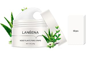 FOWYBE 2Stück For Lanbena Blackhead Remover, For Lanbena Pore Strips, Nose Plant Pore Strips, Mitesserentferner Maske Mit 60 Blatt Papierstreifen