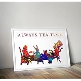 Disney inspired watercolour print, Alice in Wonderland Poster A3 11.7 x 16.5 inches