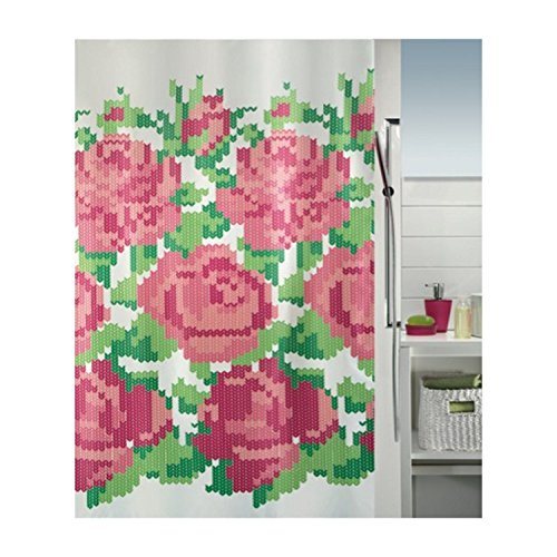 Price comparison product image Spirella Shower Curtain textile "Penelope rose-green"