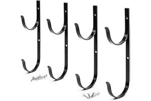 VOANZO Lot de 4 Crochets en Aluminium de qualité supérieure pour poteaux télescopiques, Outils de Jardin et Accessoires de Piscine
