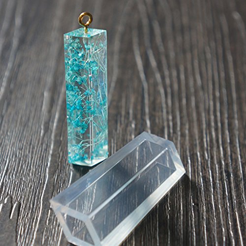 MagiDeal 1 Stück Silikon Anhänger Form Schmuck Silikonform Schmuckgießform Gießform für Schmuck Herstellung Handwerk – Klar4, 5x2cm - 6