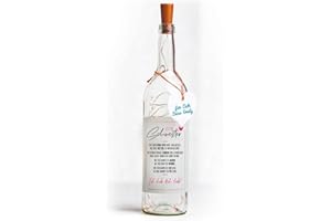 ‎HIMMELSFLÜSTERER Himmelsflüsterer - LED Flaschenlicht Nr. 5 "Poesie mit süßem Definitions-Spruch | Schwester Geschenk | Dekoflasche mit LED Beleuchtung | Geschenk Schwester Geburtstag | inkl. Batterien