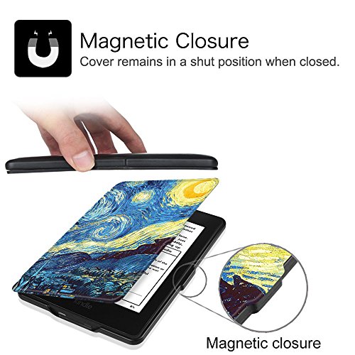 Fintie Kindle Paperwhite Hülle – Die dünnste und leichteste Smartshell Case Schutzhülle Tasche mit auto Sleep / Wake für den neuen Kindle Paperwhite 2016 (mit 300 ppi-Display, 6 Zoll, und integrierter Beleuchtung) und alle Modelle von 2012, 2013, 2014, 2015, Sternennacht - 4