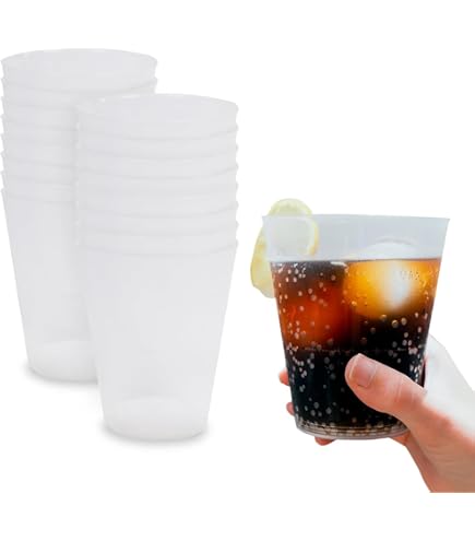 200 Gobelets Mojito Réutilisables 330 Ml – Plastique Rigide Transparent, Parfaits Pour Cocktails, Fêtes & Événements