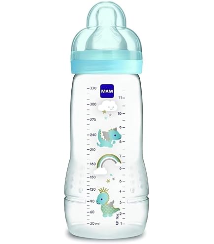 Gourde D'apprentissage MAM Trainer+ 220 Ml - Tétine Et Bec, Transition Biberon/tasse, 4 Mois+