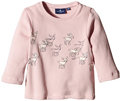 TOM TAILOR Kids Baby Girls basic theme sweatshirt/510 Sweatshirt, Pink (silver Pink 5480), 6-12 months (Manufacturer size: 80)