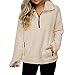 Produktbild Luckycat Frauen Sweatshirt Mantel Winter warme Wolle Reißverschluss Taschen Baumwolle Mantel Outwear Jacken Mäntel Sweatjacke Winterjacke Fleecejacke Steppjacke