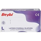 Beybi Lateks Pudralı Eldiven Large 100'l&uuml;