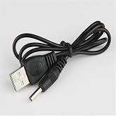 USB DC 5V G&uuml;&ccedil; Kaynağı Şarj Adapt&ouml;r&uuml; Kablosu 3.5mm Jaklı MOSUNX Siyah